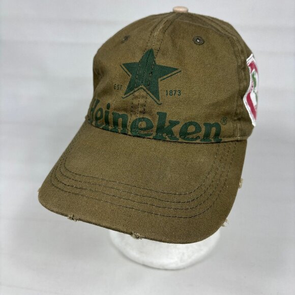 RARE Heineken Beer The Voyage Legendary Travelers Wanted 2013 Strapback Cap Hat - Picture 1 of 9